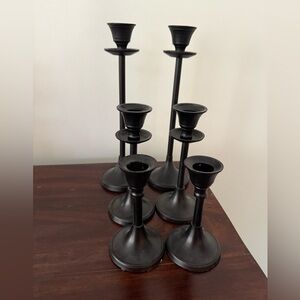 Hobby Lobby Elegant Black Candle Holder Set of 6